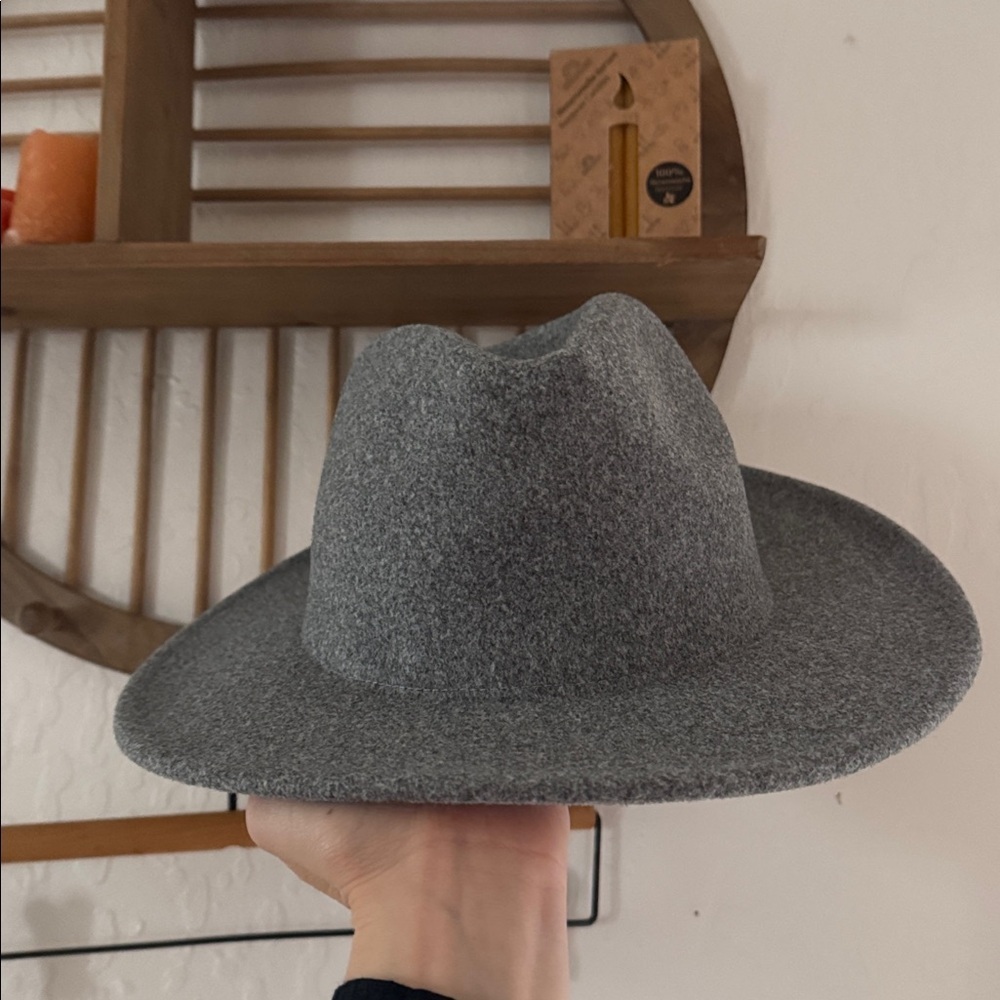 Universal Thread Gray Soft Fedora Hat Adjustable